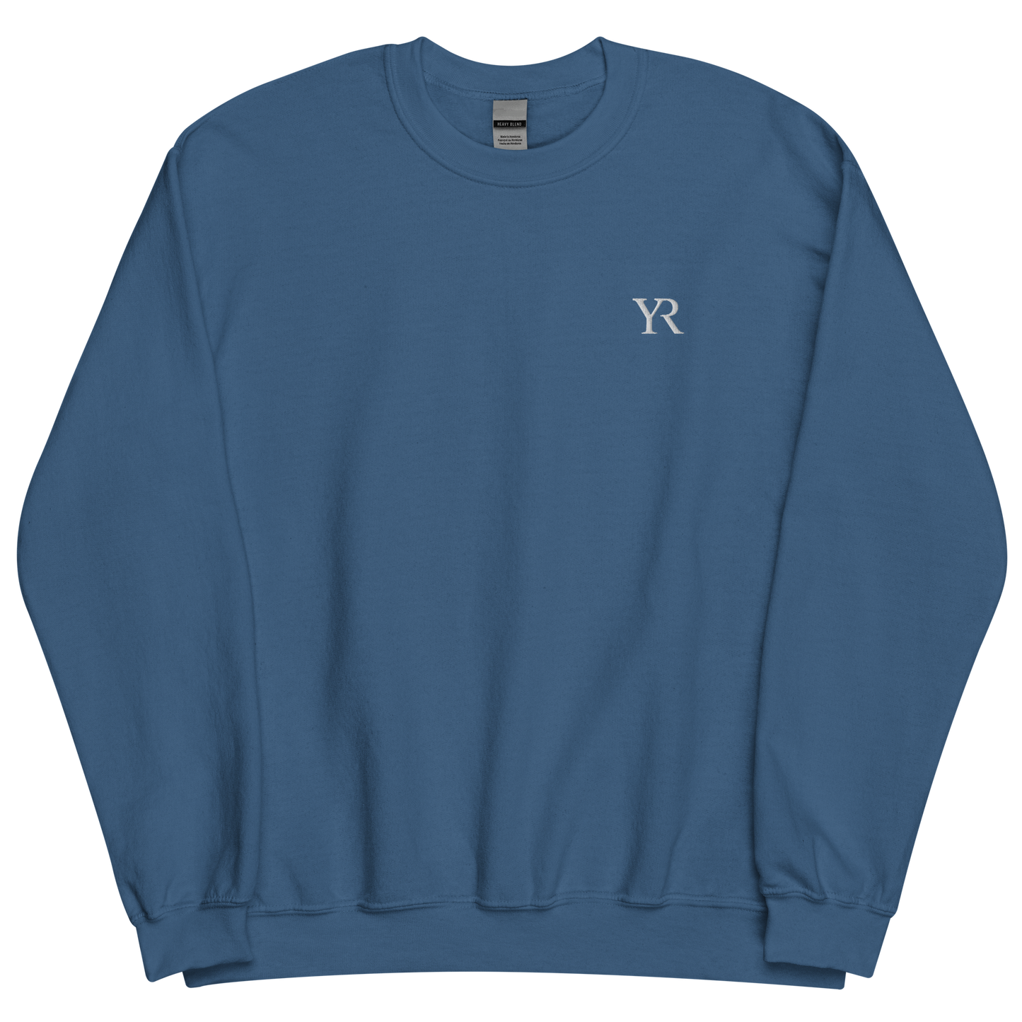 Pull coton doux — Coupe droite — Bleu indigo