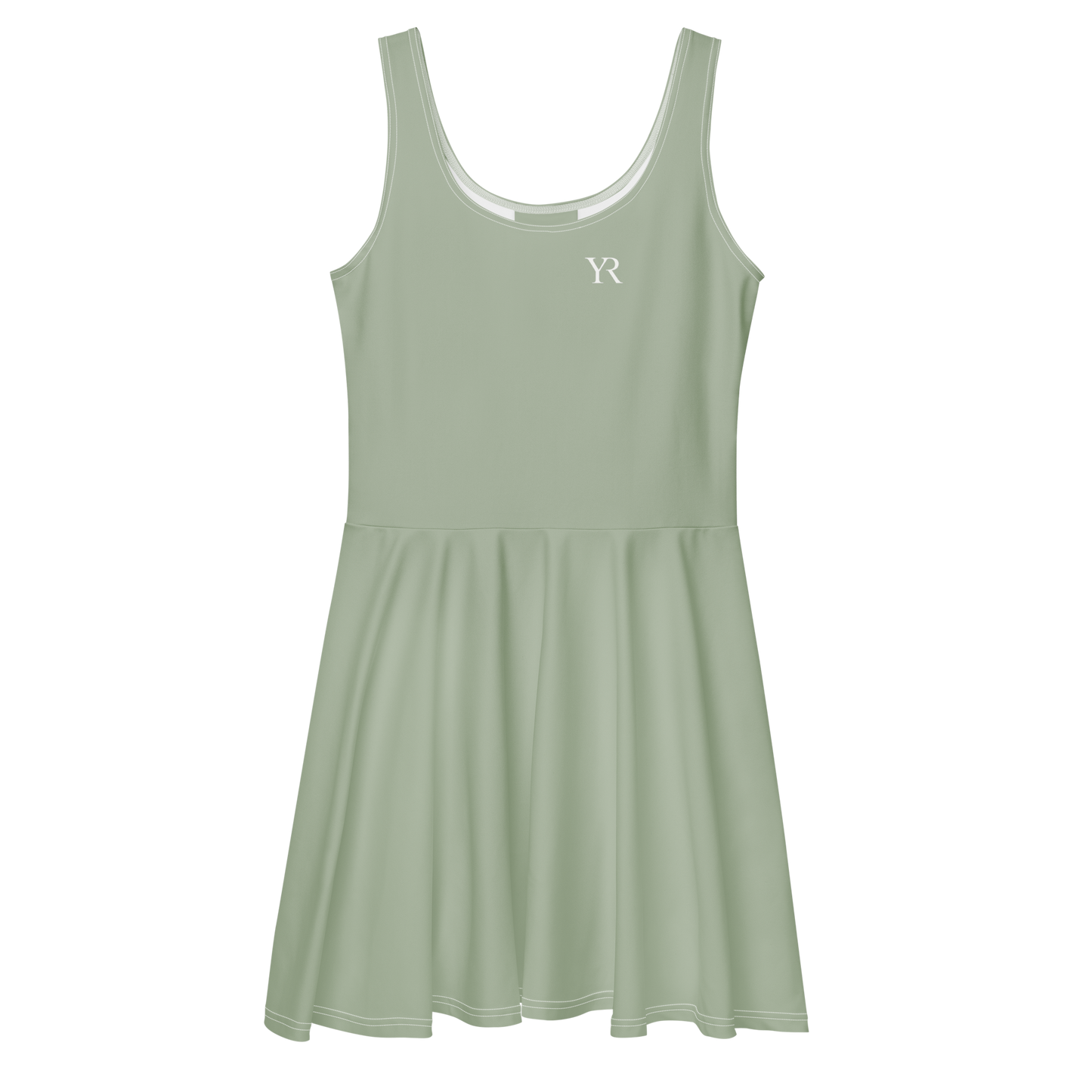 Robe patineuse — Vert sauge