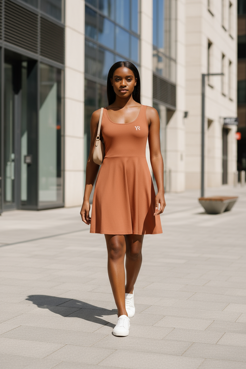 Robe patineuse — Terracotta