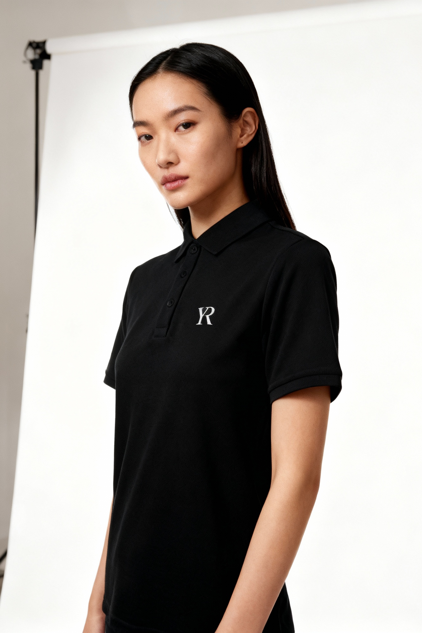 Polo piqué — Coupe classique — Noir profond