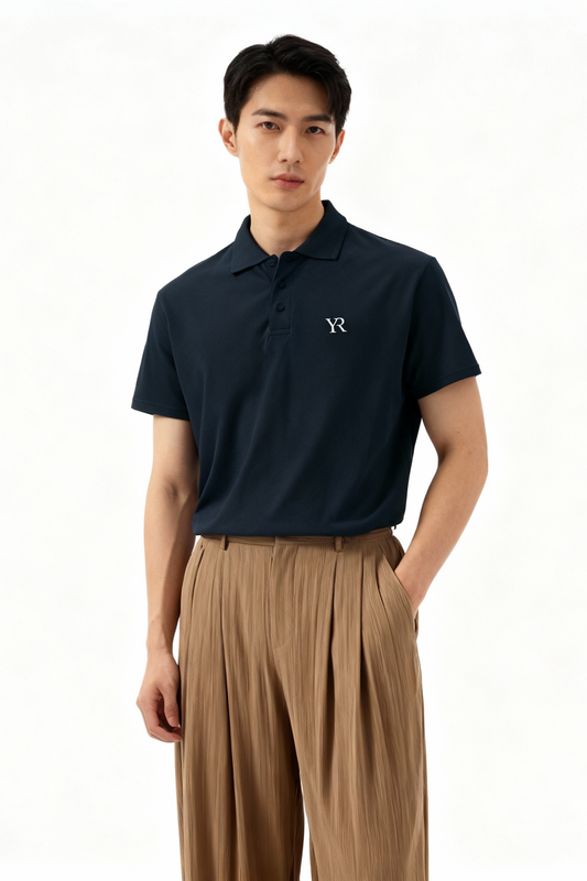 Polo coton premium — Coupe classique — Blue navy