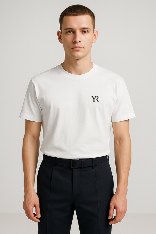 T-shirt coton bio — Coupe droite — Blanc neige