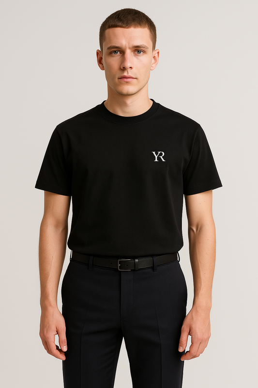 T-shirt coton bio — Coupe droite — Noir profond