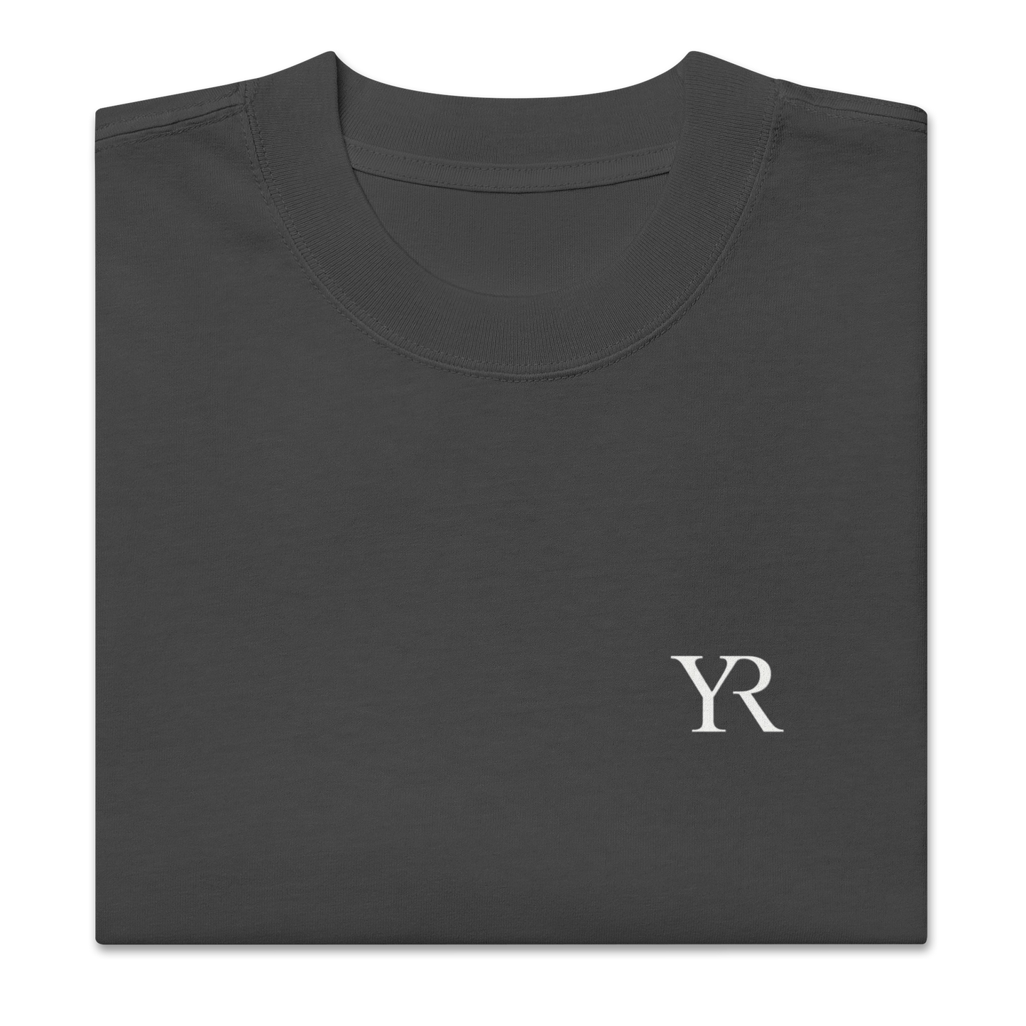 T-shirt coton cardé — Oversize — Noir délavé