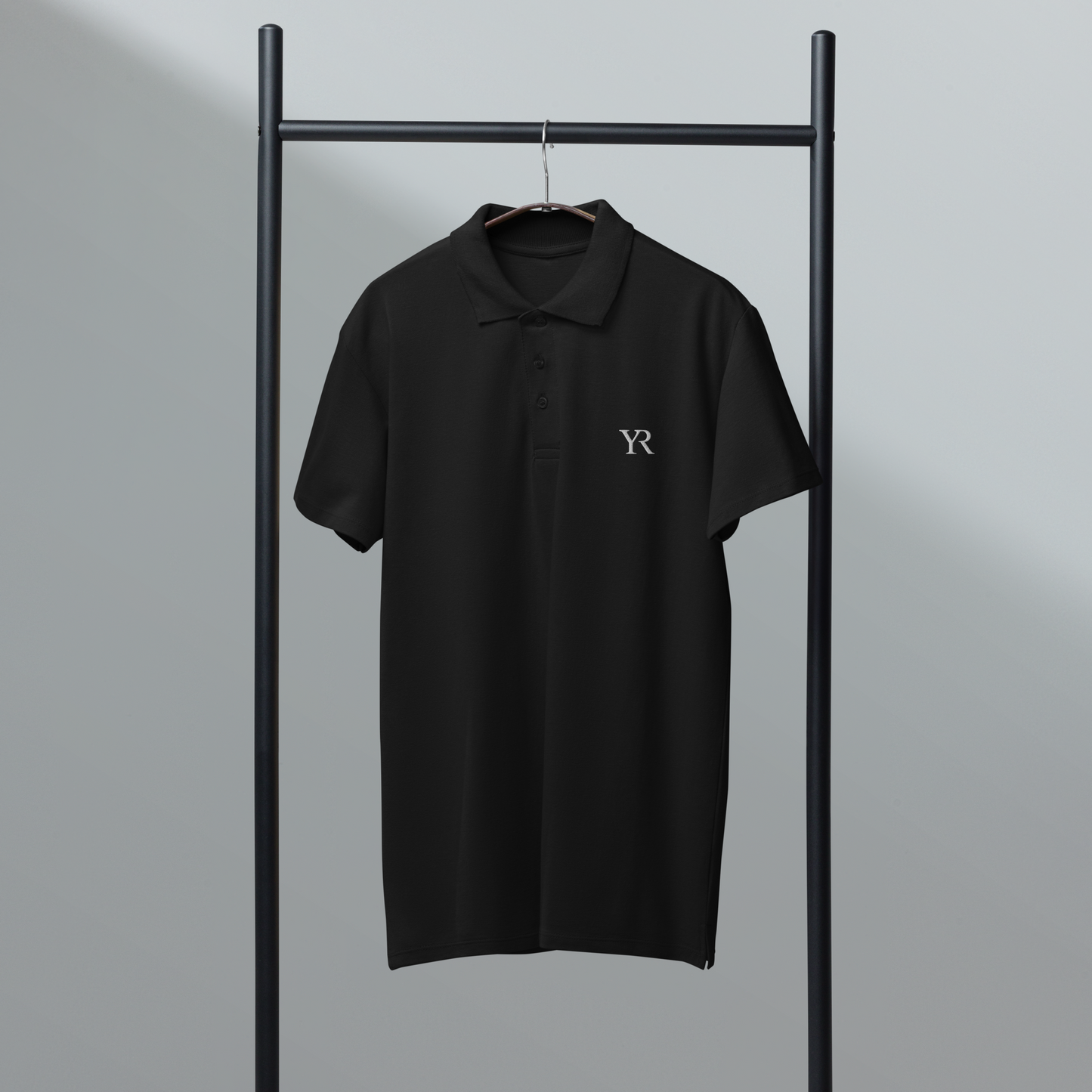 Polo coton premium — Coupe classique — Noir profond