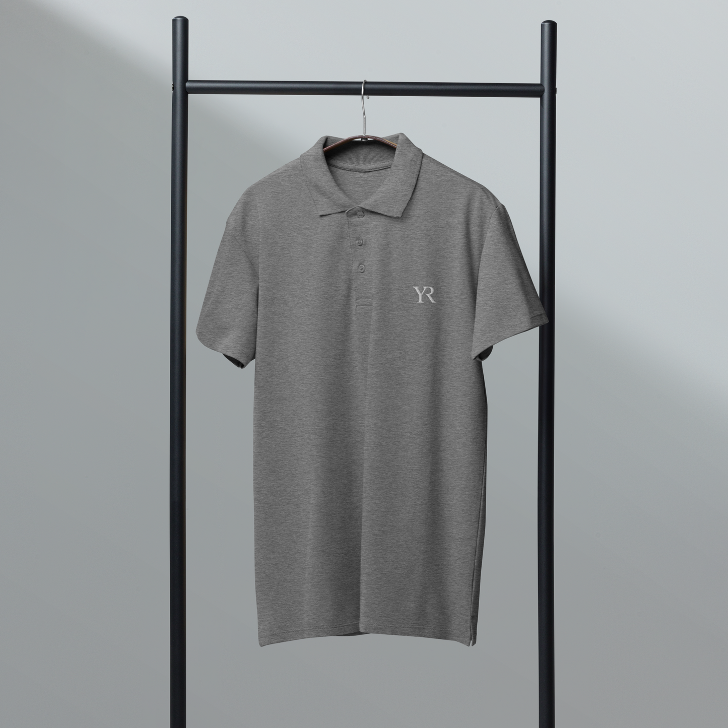 Polo coton premium — Coupe classique — Gris perle