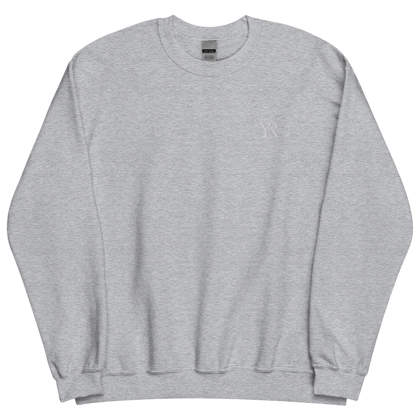 Pull coton doux — Coupe droite — Gris chiné