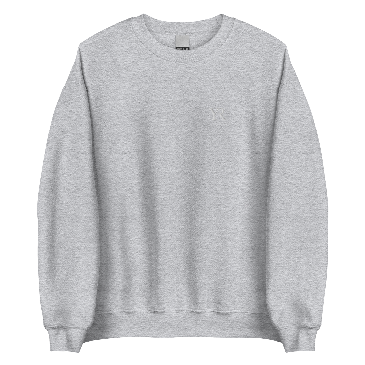 Pull coton doux — Coupe droite — Gris chiné