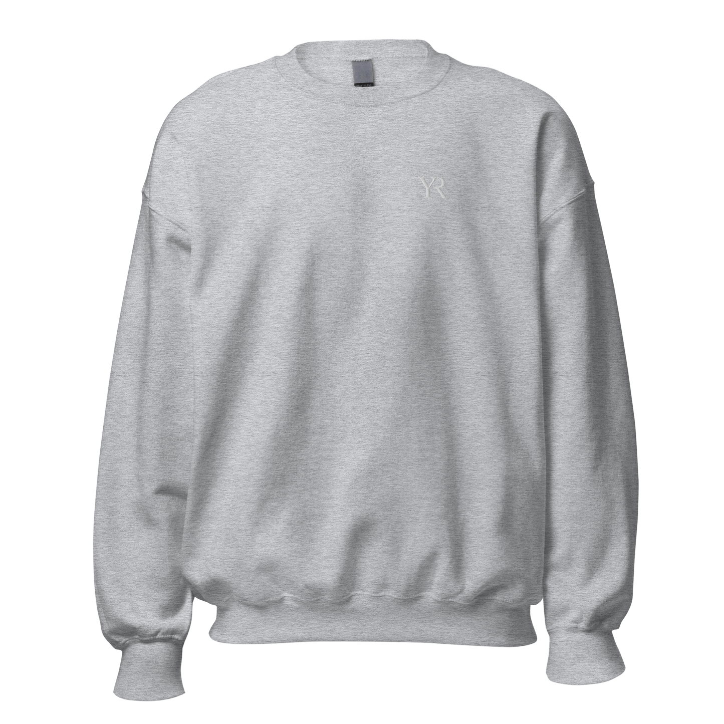 Pull coton doux — Coupe droite — Gris chiné