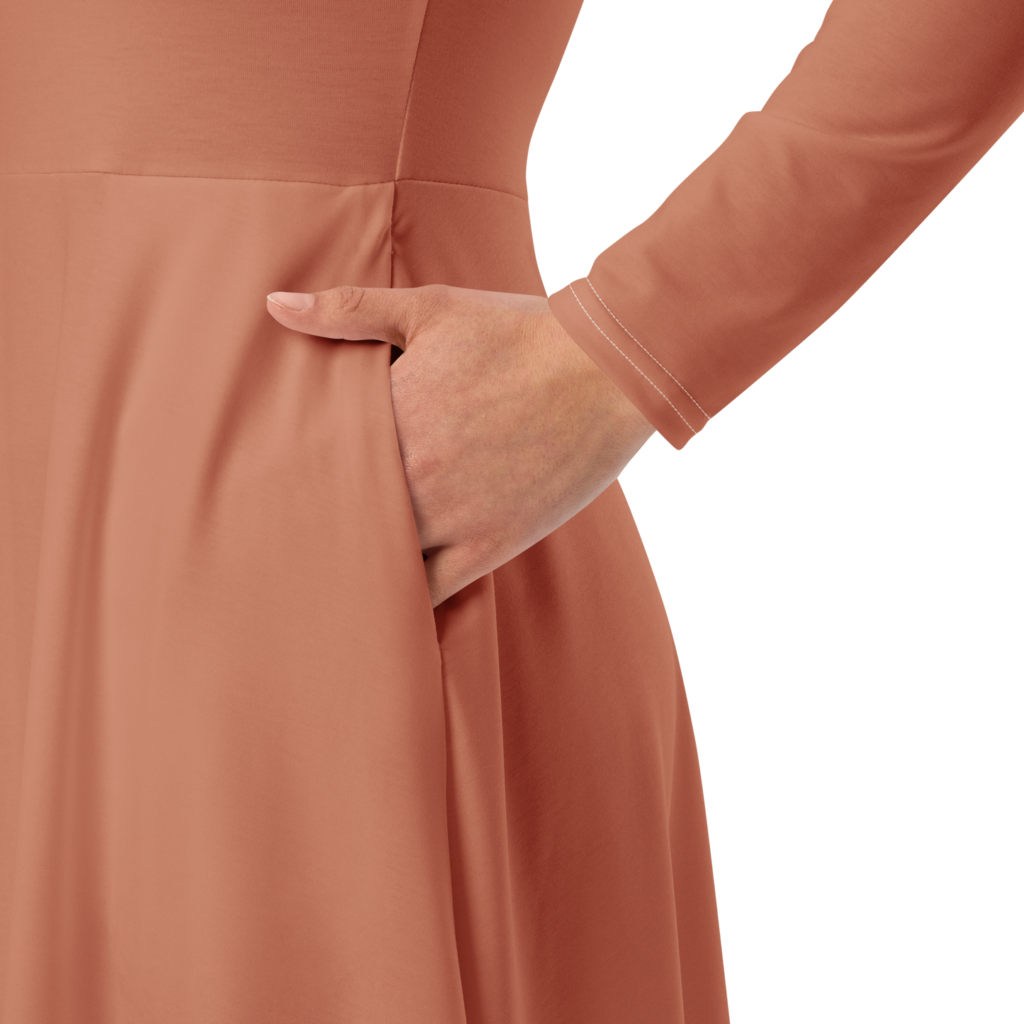 Robe manches longues — Terracotta