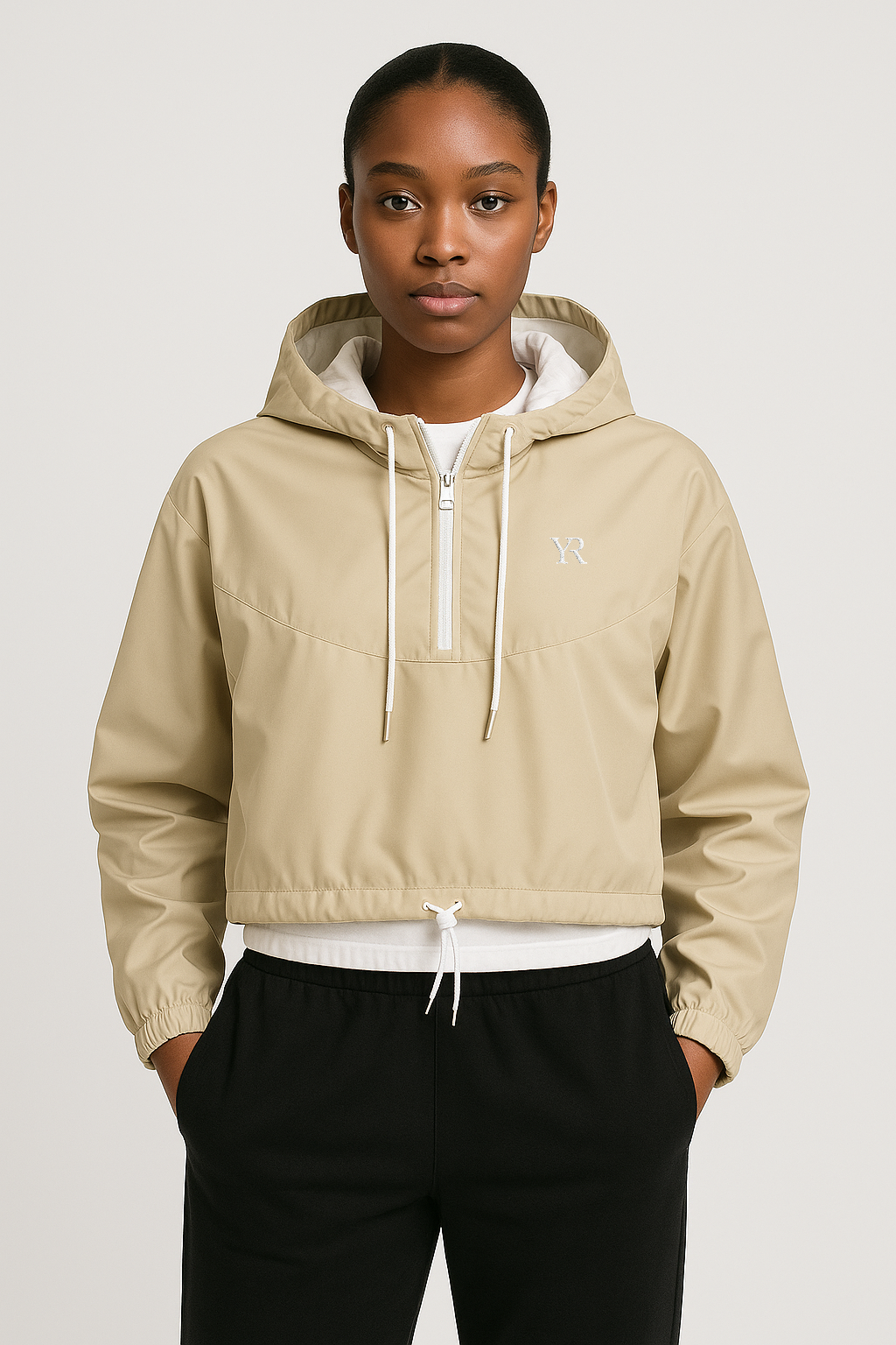Coupe-vent — Cropped — Beige sable