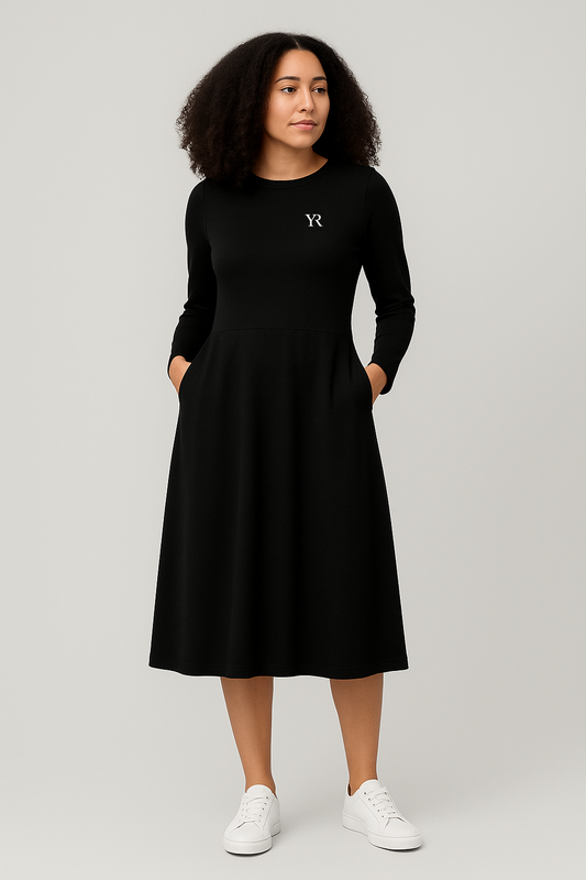 Robe manches longues — Noir profond