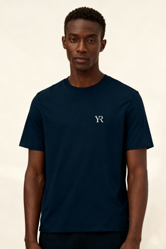 T-shirt coton bio — Coupe droite — Blue navy