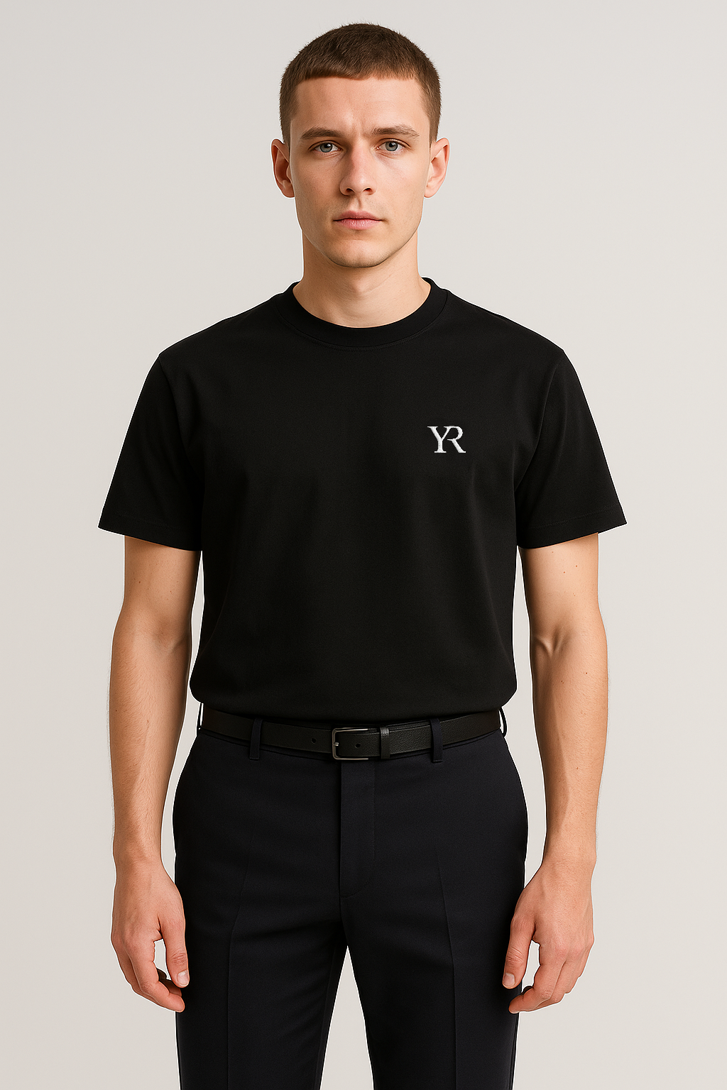 T-shirt coton bio — Coupe droite — Noir profond